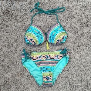 Shade & Shore Colorful Floral Bikini